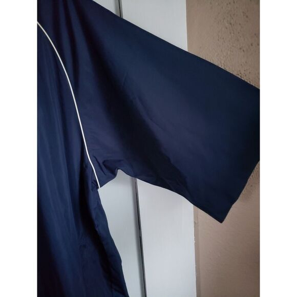 Footjoy Windshirt Mens Large Navy blue White Trim Golder Classic Pockets - Picture 2 of 10